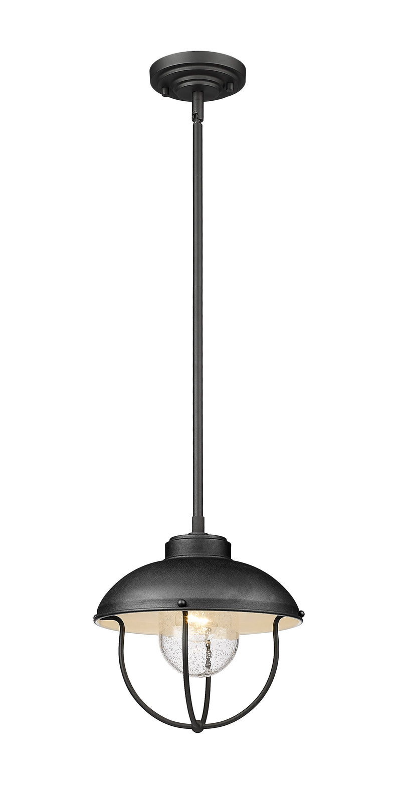 Ansel 1 Light 11" Outdoor Pendant in Black