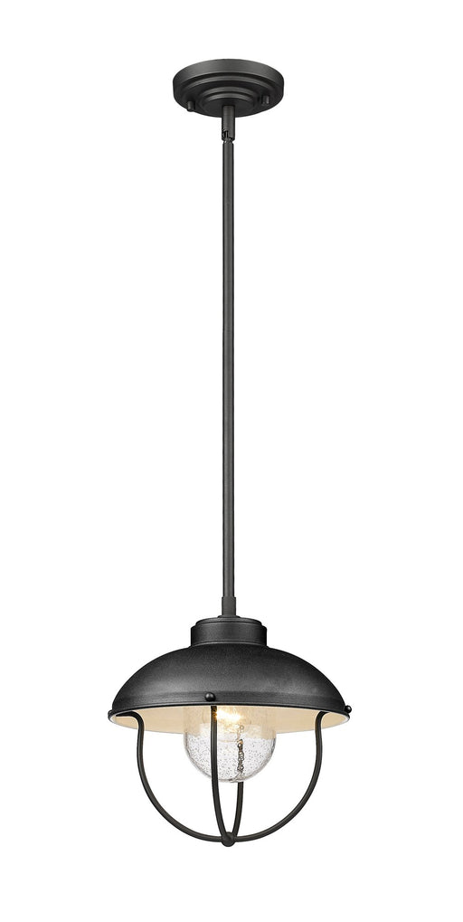 Ansel 1 Light 11" Outdoor Pendant in Black