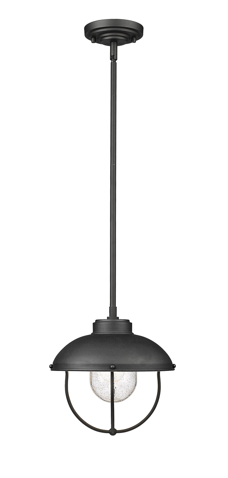 Ansel 1 Light 11" Outdoor Pendant in Black