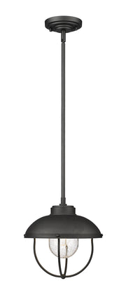 Ansel 1 Light 11" Outdoor Pendant in Black