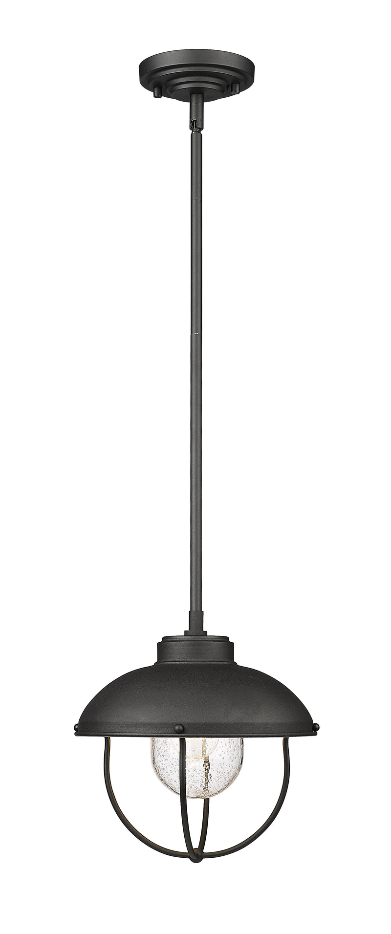 Ansel 1 Light 11" Outdoor Pendant in Black