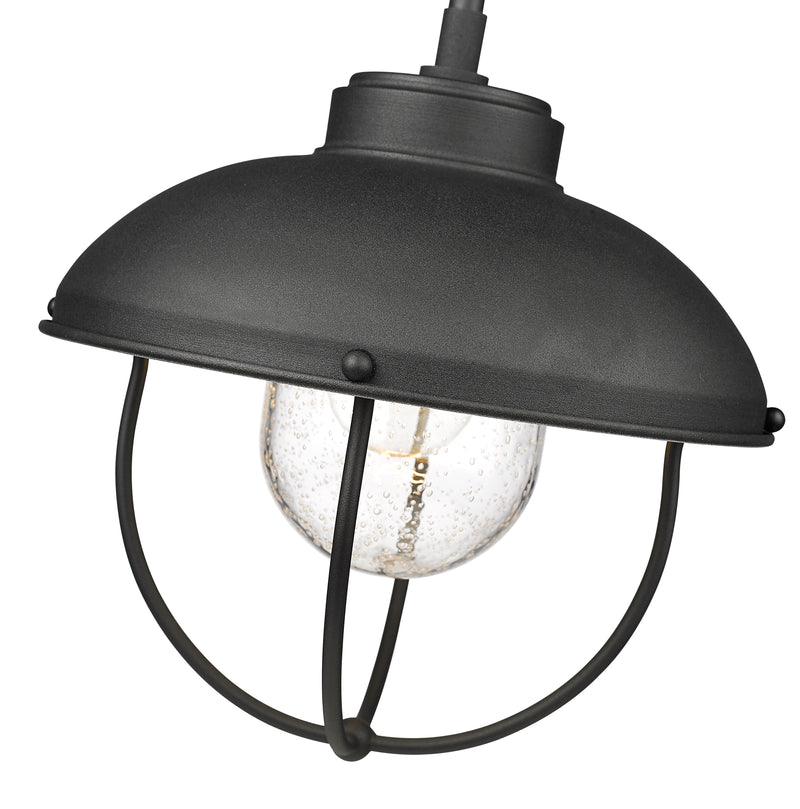 Ansel 1 Light 11" Outdoor Pendant in Black