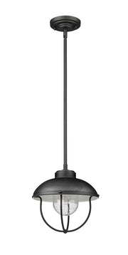 Ansel 1 Light 11" Outdoor Pendant in Black