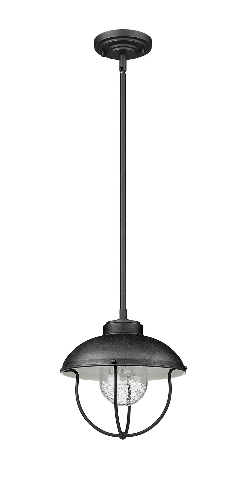 Ansel 1 Light 11" Outdoor Pendant in Black