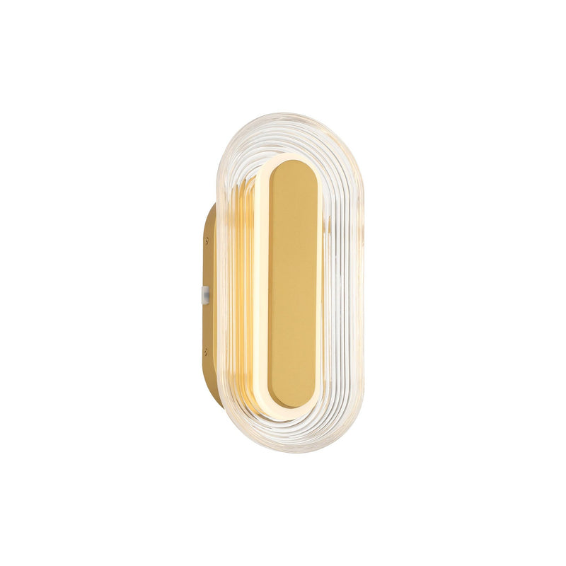 Plexus LED Outdoor Wall Sconce in Satin Brushed Gold