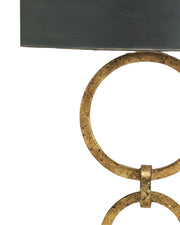 Bolebrook Wall Sconce in Black / Gold Leaf