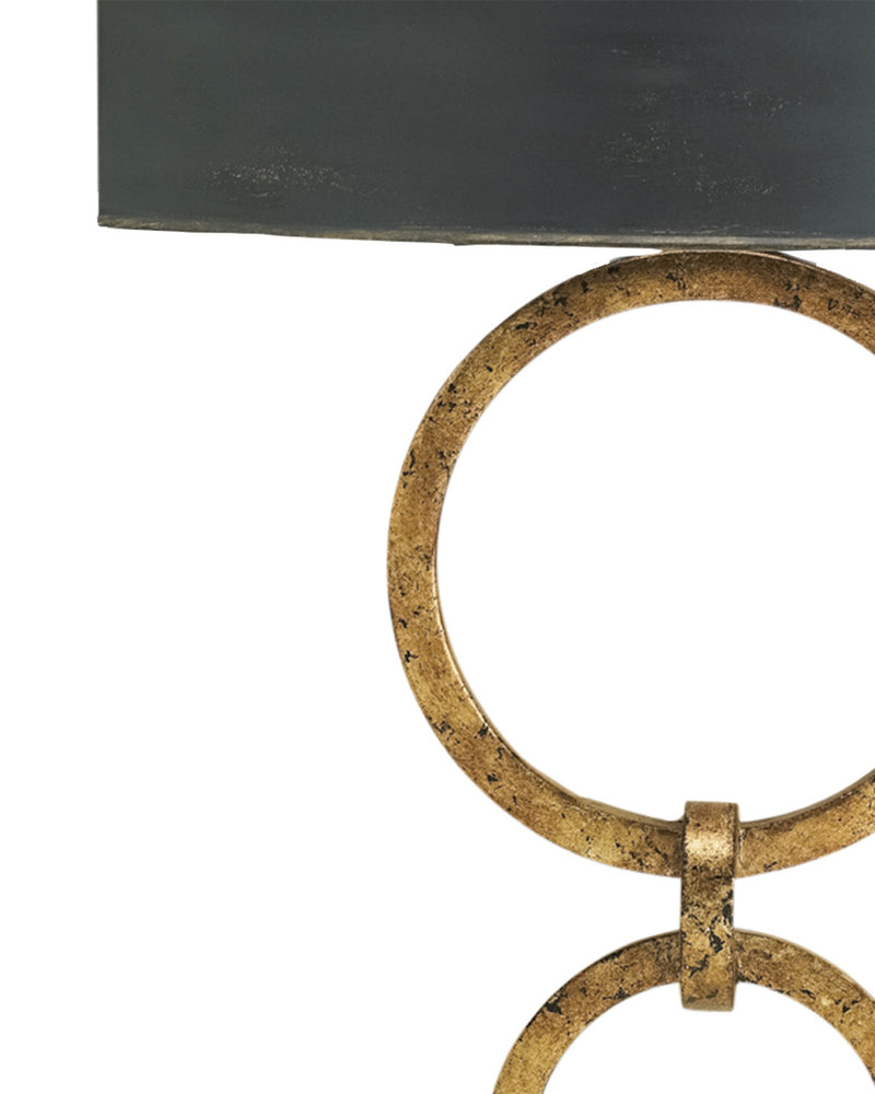Bolebrook Wall Sconce in Black / Gold Leaf