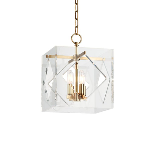 Travis 4-Light Chandelier in Aged Brass