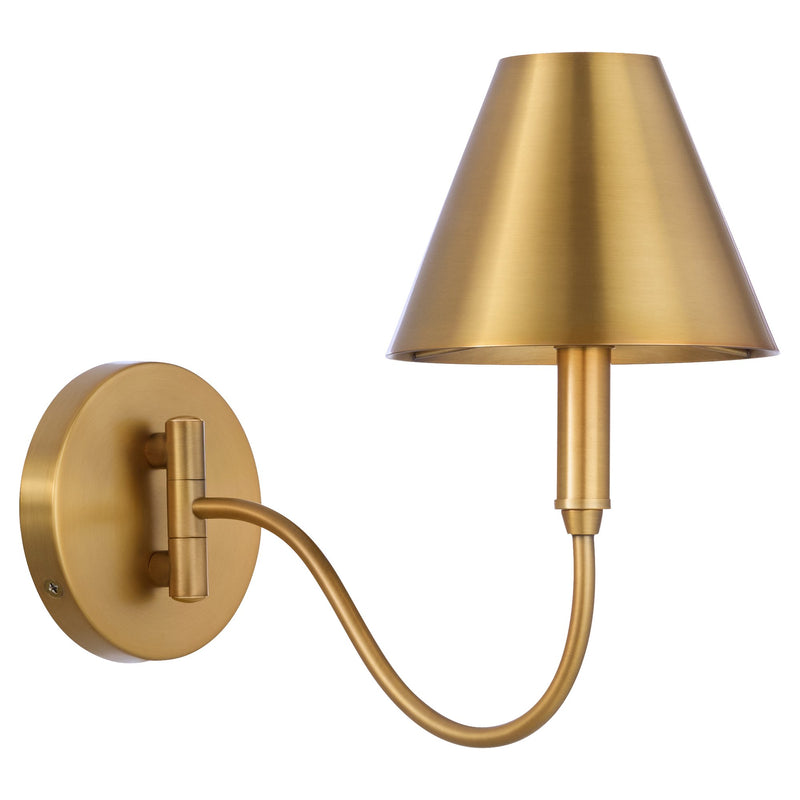 Waltz Swing Arm Wall Sconce in Brushed Brass