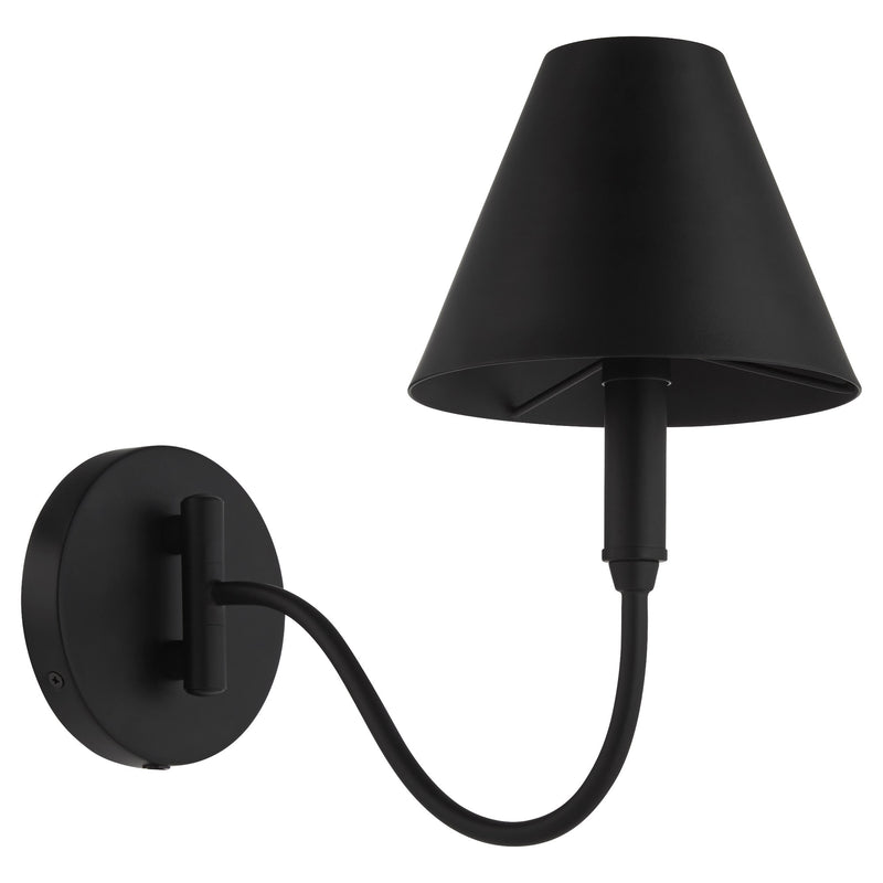 Waltz Swing Arm Wall Sconce in Matte Black