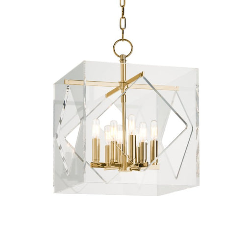 Travis 8-Light 16" Chandelier in Aged Brass