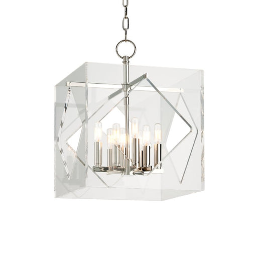 Travis 8-Light 16" Chandelier in Polished Nickel