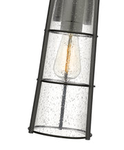 Helix 1 Light 6" Outdoor Wall Light, 17" Tall in Black