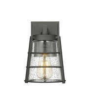 Helix 1 Light 6" Outdoor Wall Light, 9.25" Tall in Black