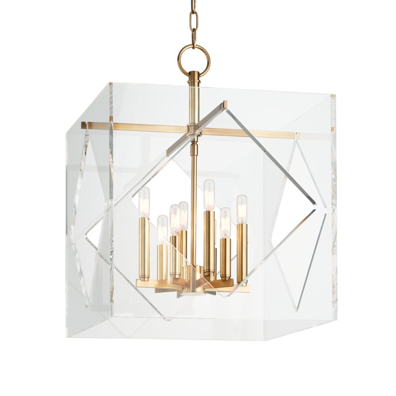 Travis 8-Light 20" Chandelier in Aged Brass