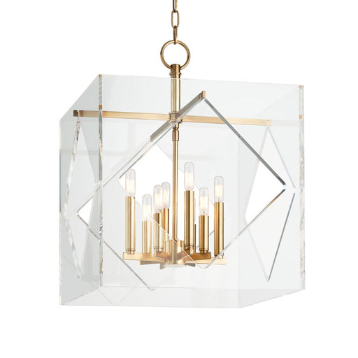 Travis 8-Light 20" Chandelier in Aged Brass