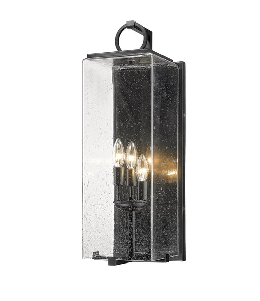 Sana 3 Light Outdoor Wall Light in Clear Seedy