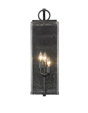 Sana 3 Light Outdoor Wall Light in Clear Seedy
