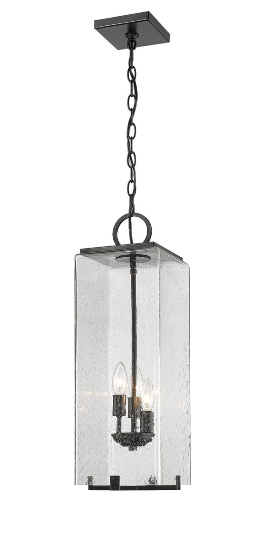 Sana 3 Light 8" Outdoor Chain Mount Ceiling Fixture in Clear Seedy
