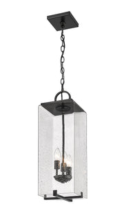 Sana 3 Light 8" Outdoor Chain Mount Ceiling Fixture in Clear Seedy