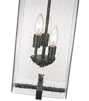 Sana 3 Light 8" Outdoor Chain Mount Ceiling Fixture in Clear Seedy
