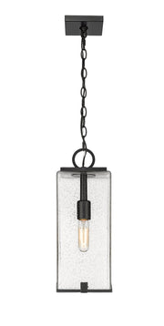 Sana 1 Light 6.75" Outdoor Chain Mount Ceiling Fixture in Clear Seedy