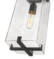 Sana 1 Light 6.75" Outdoor Chain Mount Ceiling Fixture in Clear Seedy