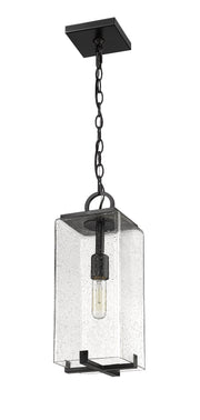 Sana 1 Light 6.75" Outdoor Chain Mount Ceiling Fixture in Clear Seedy
