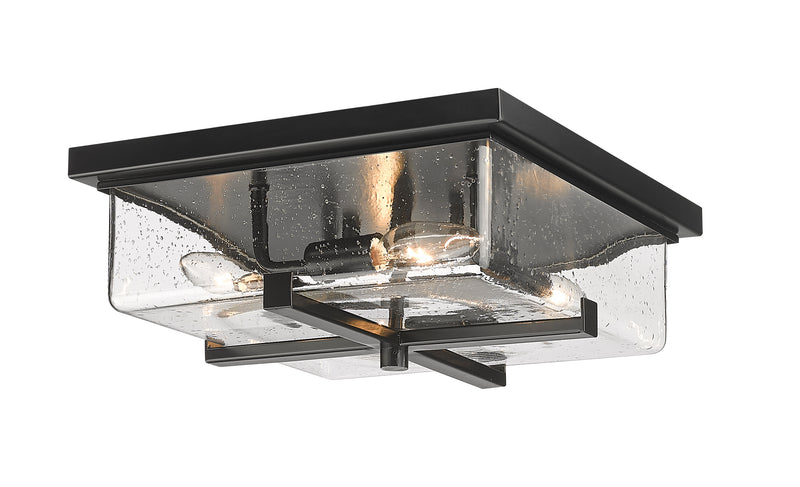 Sana 4 Light 12" Outdoor Flush Mount in Black