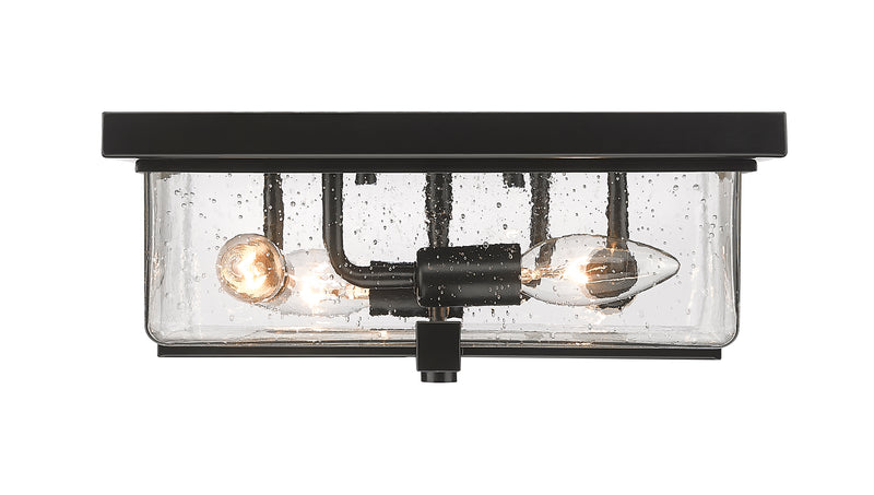 Sana 4 Light 12" Outdoor Flush Mount in Black