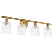 Meriam 4 Light Vanity Light in Brushed Brass
