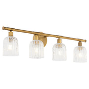 Meriam 4 Light Vanity Light in Brushed Brass