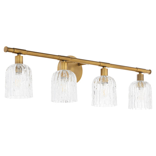 Meriam 4 Light Vanity Light in Brushed Brass