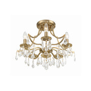 Cedar 5 Light 18.5" Semi Flush Mount in Vibrant Gold