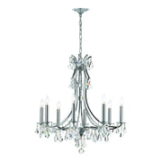 Cedar 8 Light 28" Chandelier in Polished Chrome