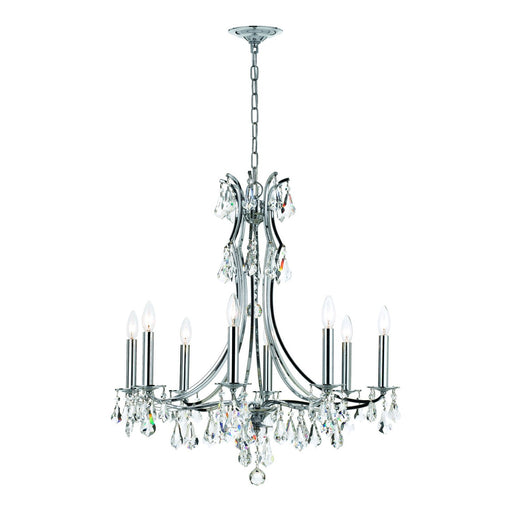 Cedar 8 Light 28" Chandelier in Polished Chrome