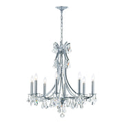 Cedar 8 Light 28" Chandelier in Polished Chrome