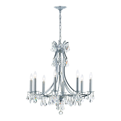Cedar 8 Light 28" Chandelier in Polished Chrome