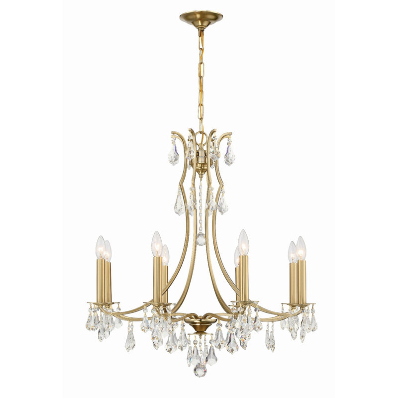 Cedar 8 Light 28" Chandelier in Vibrant Gold