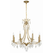 Cedar 8 Light 28" Chandelier in Vibrant Gold