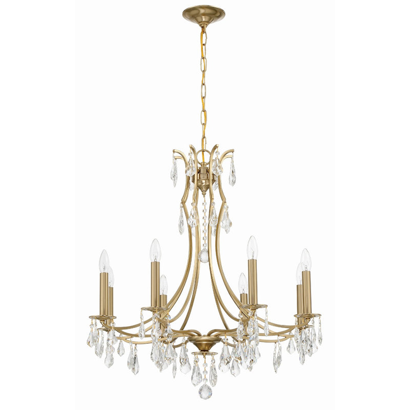 Cedar 8 Light 28" Chandelier in Vibrant Gold