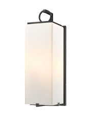Sana 3 Light Outdoor Wall Light in White Opal