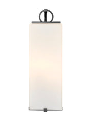 Sana 3 Light Outdoor Wall Light in White Opal
