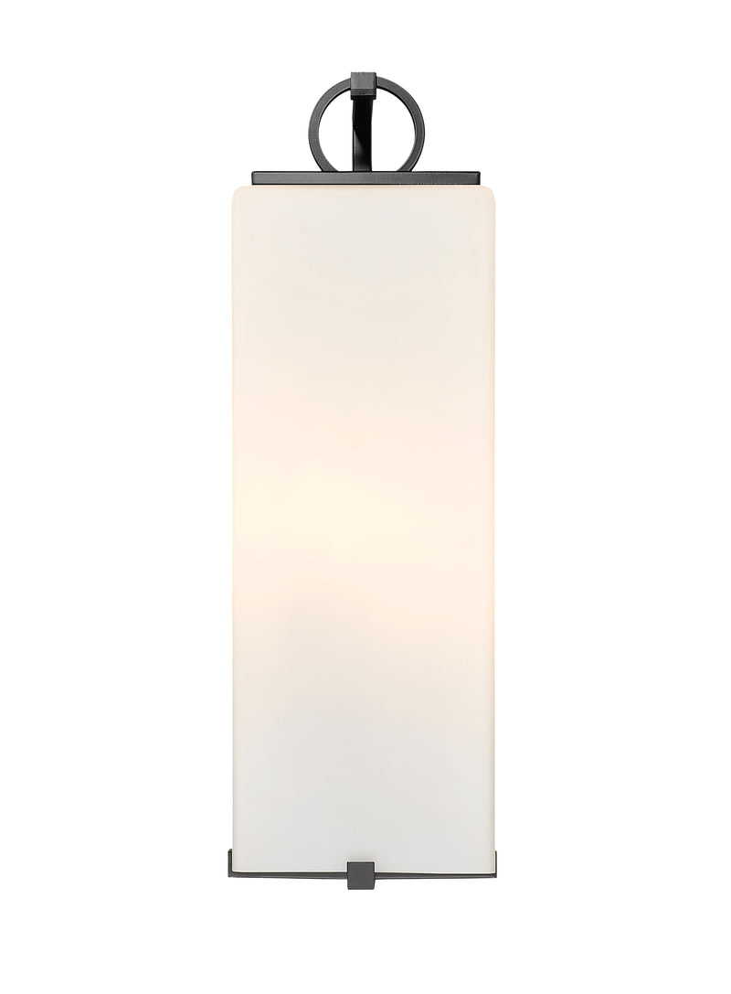 Sana 3 Light Outdoor Wall Light in White Opal