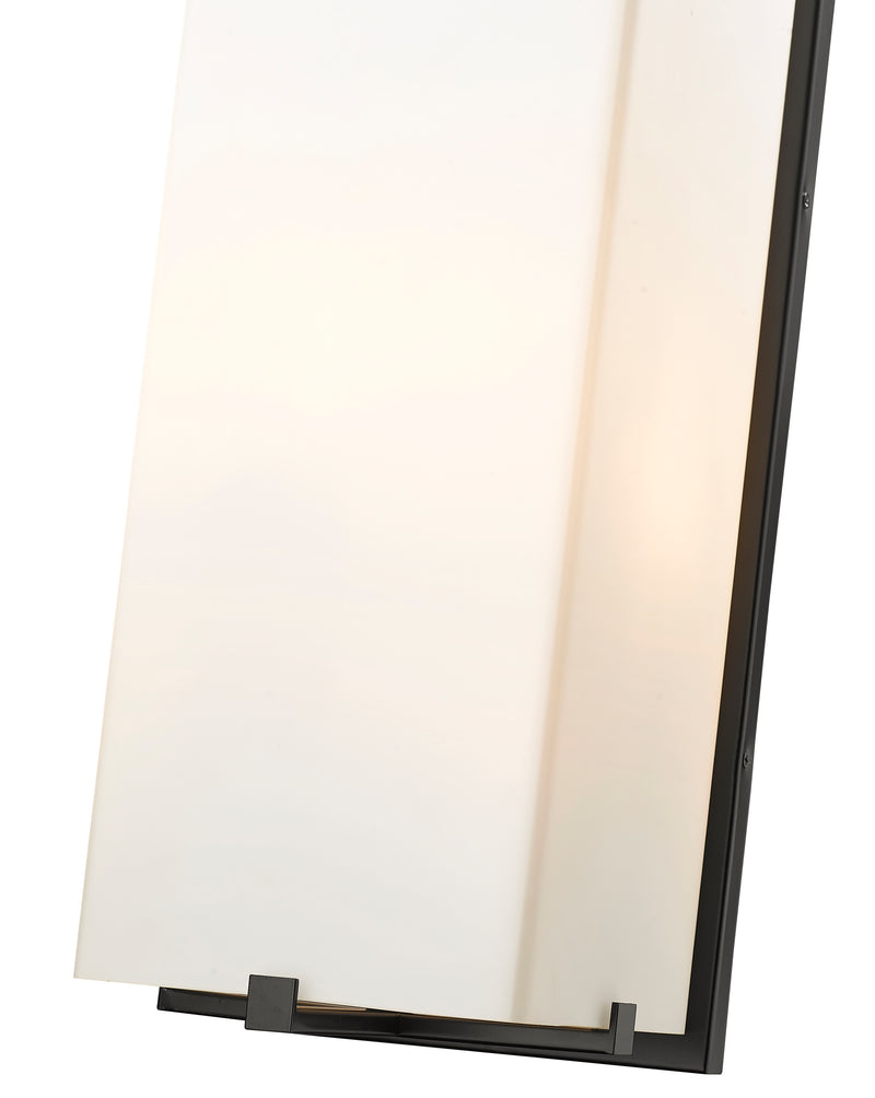 Sana 3 Light Outdoor Wall Light in White Opal