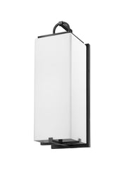 Sana 3 Light Outdoor Wall Light in White Opal