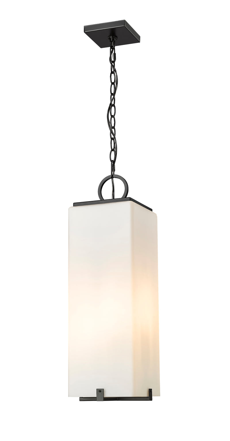 Sana 3 Light 8" Outdoor Chain Mount Ceiling Fixture in White Opal