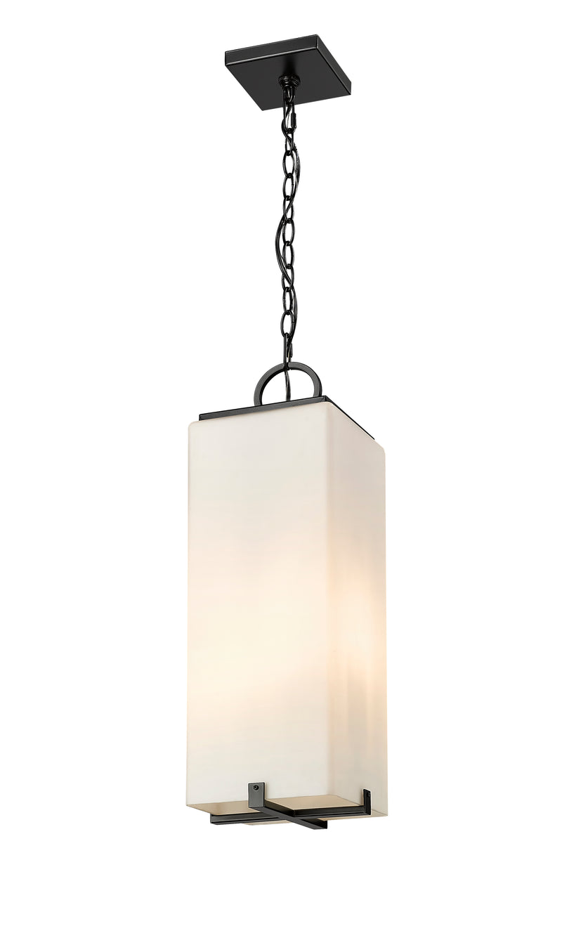 Sana 3 Light 8" Outdoor Chain Mount Ceiling Fixture in White Opal