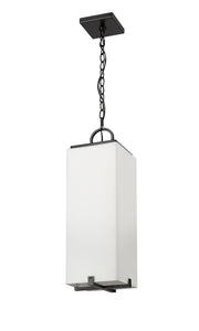 Sana 3 Light 8" Outdoor Chain Mount Ceiling Fixture in White Opal