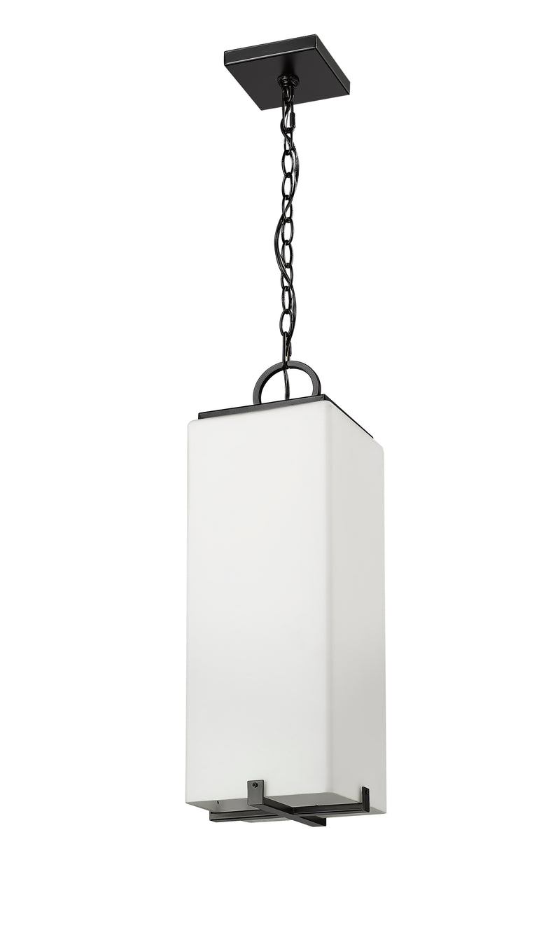 Sana 3 Light 8" Outdoor Chain Mount Ceiling Fixture in White Opal